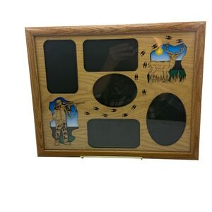 Wooden Collage Frame Hunting Silhouette Rustic Valentine Deer Camo Father’s day